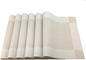 Gugrida Vinyl Beige Placemats Heat Resistant Dining Table Mats Non-Slip Washable Place Mats Set of 6 （Beige）
