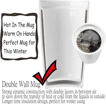 Ceramic Travel Mug, Double Wall Insulated Takeaway 12 oz Coffee Cup - Image 7