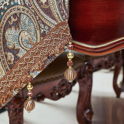 Luxury Vintage Design Table Runner 120 inches Long Embroidery Jacquard Fabric - Image 4