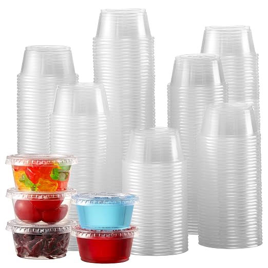 Jello Shot Cups, Small Plastic Containers by VITEVER