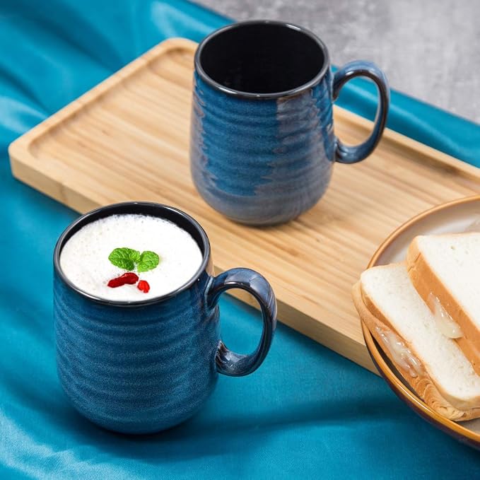 HASENSE Coffee Mugs Set of 4, 15 Ounce Porcelain Mug Set - Image 5
