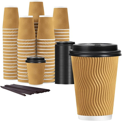 Lamosi 50 Pack 12 oz Disposable Coffee Cups by BuyNow