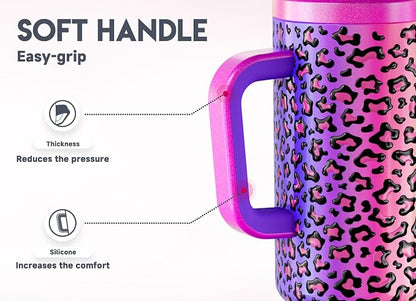 Meoky 50 oz Tumbler with Handle, Tumbler with Lid and Straw, Insulated - Image 4