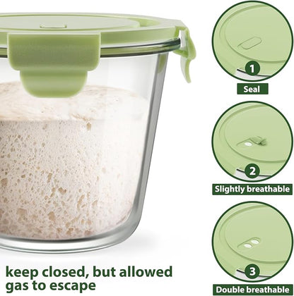 3Cup/23oz Glass Meal Prep Containers - Image 3