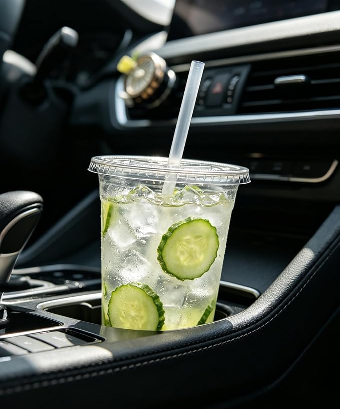 Ginkgo 50 Pack 24 oz Clear Plastic Cups - Image 5