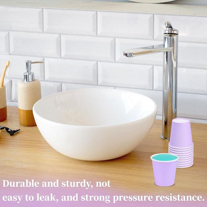 3 oz Disposable Paper Cups, 50 Pack Bathroom Cups Mouthwash Cups | Small Paper - Image 4