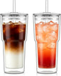 KEMORELA 2PCS 20oz Double Wall Glass Tumblers by KEMORELA