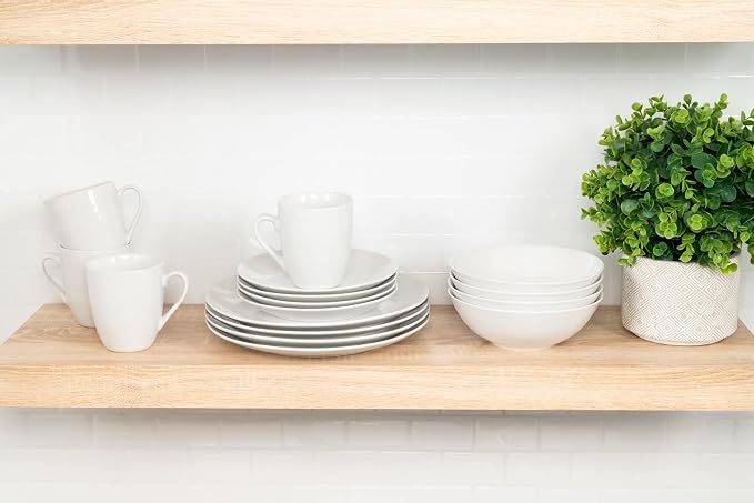 10 Strawberry Street Simply Coupe 16 Piece Dinnerware Set - Image 4
