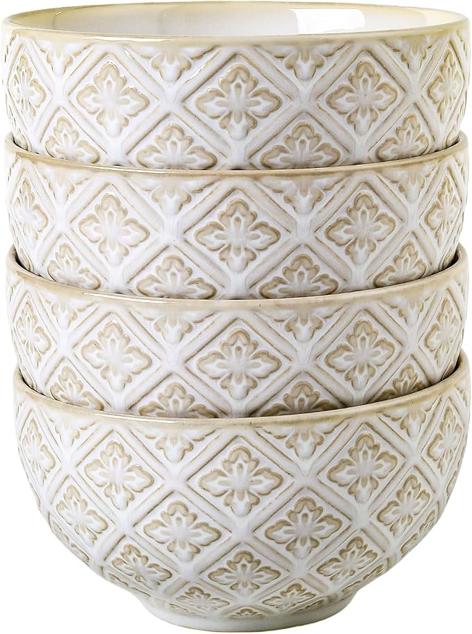 26 Oz Cereal Bowls Set of 4 by FEENMAICeramicHome