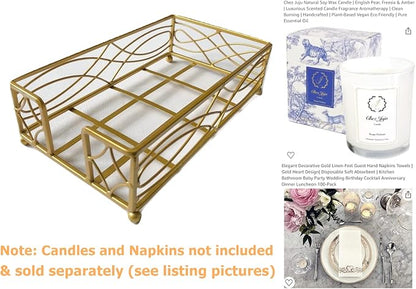 Antique Gold Elegant Sturdy Guest Napkin Holder | Premium Disposable Paper Hand - Image 6