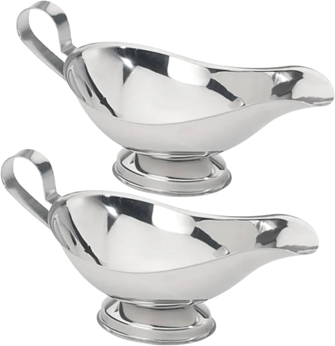 Stainless Steel Gravy Boat – Elegant Sauce Server by GEEXDEPOT