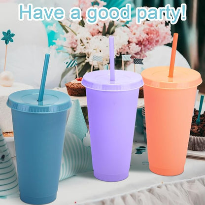 Honeydak 100 Pack Tumbler with Straw and Lid Bulk Water Bottle Iced Coffee - Image 2