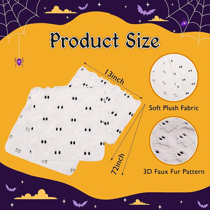 White Ghosts Halloween Table Runner Seasonal Autumn Kitchen Dining Table - Image 2