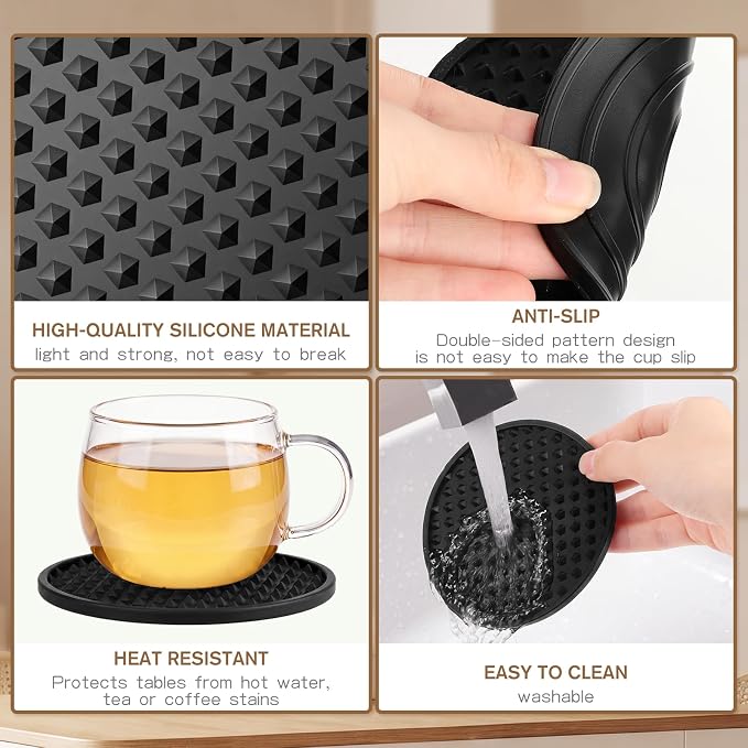 Eccliy 108 Pack Silicone Coasters - Image 5