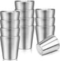 Metal Drinking Cups, 10 oz Insulated Tumbler, 12 Pack Double Wall Unbreakable by Offiper