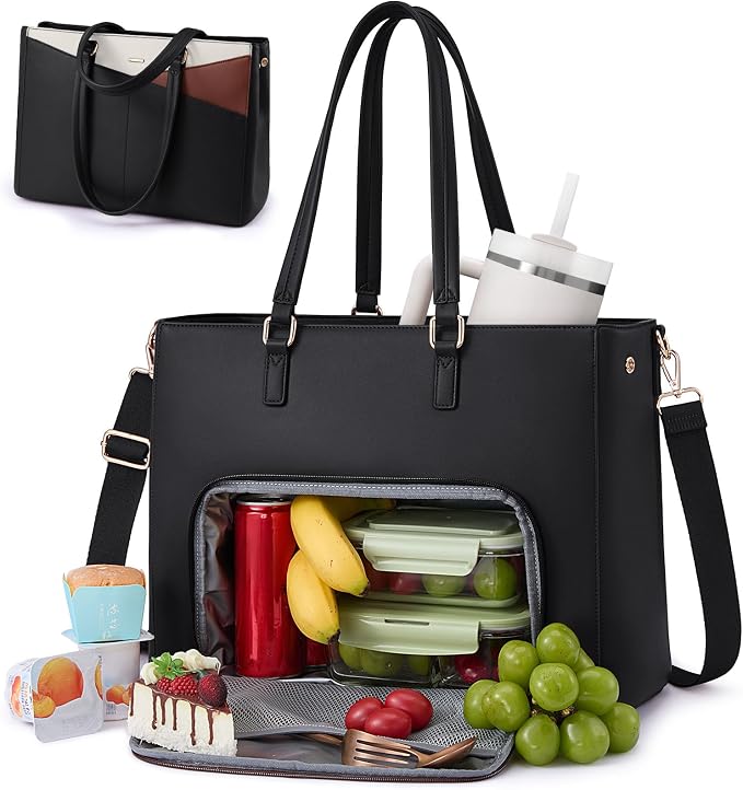 LOVEVOOK Lunch Tote Bag for Women, 3 in 1 Work Bag by LOVEVOOK