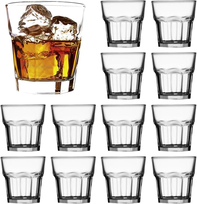 QAPPDA Whiskey Glasses 8 oz, Cocktail Glass Whiskey Shot Glasses Set by QAPPDA