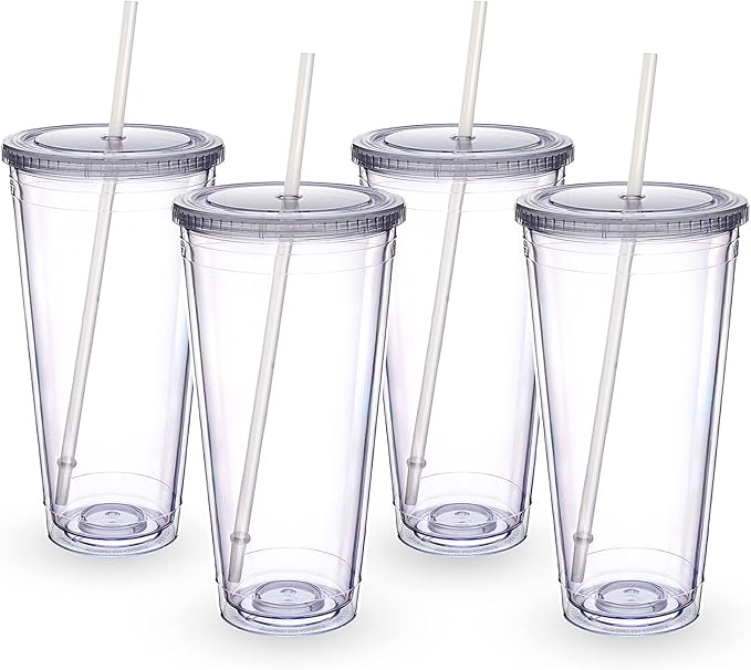 Zukro Clear Double Wall Plastic Tumbler by ZukroDrinkware