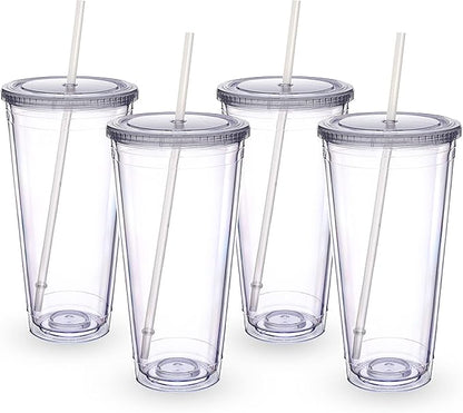 Zukro Clear Double Wall Plastic Tumbler by ZukroDrinkware