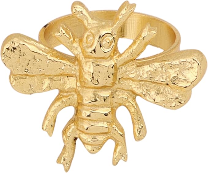 ALPHA Living HOME 12 Pcs Bee Napkin Rings - Image 7
