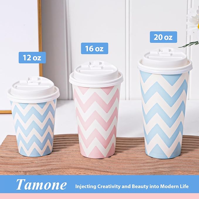 Tamone 100 PACK 12OZ Disposable Coffee Cups - Image 4
