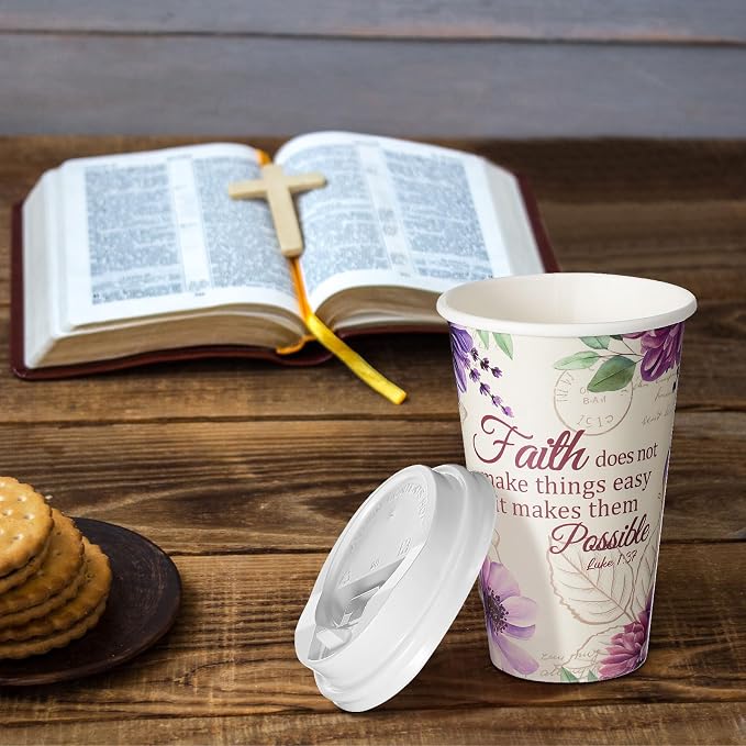 Dandat 50 Pcs Christian Disposable Coffee Cups - Image 5