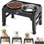 COMESOON Elevated Dog Bowls, 4 Height Adjustable Raised Bowl Stand by COMESOON