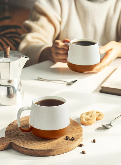 Teocera Ceramic Coffee Mug Set of 4-12 oz Coffee Mugs - Image 5