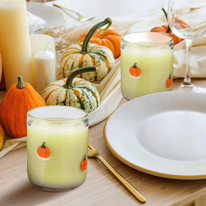 SiliFine 2 Pcs Pumpkin Icon Juice Glasses - 14oz Pumpkin Stemless Wine Drinking - Image 5