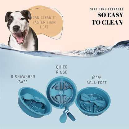 AVERYDAY Slow Feeder Dog Bowls for Large Breed, 2.5 Cups Deep Food Puzzle Bowl - Image 7