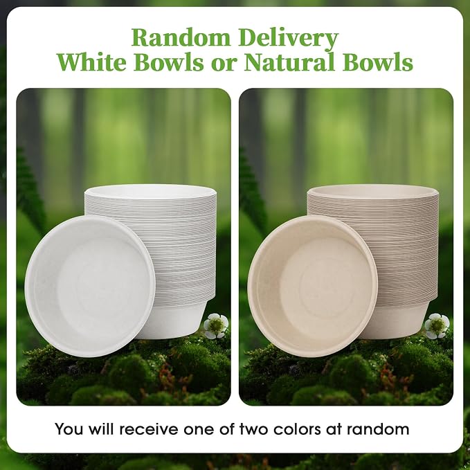 20 OZ 150 Count Disposable Compostable Paper Soup Bowls - Image 2