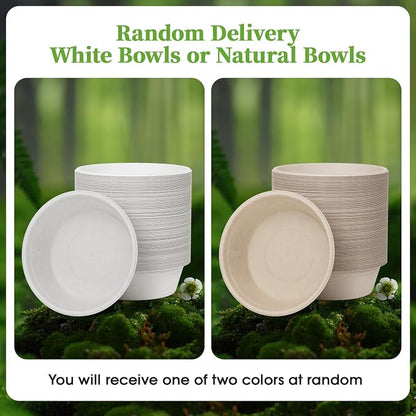 20 OZ 150 Count Disposable Compostable Paper Soup Bowls - Image 2