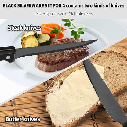 CEKEE 24 Piece Silverware Set for 4 - Image 3