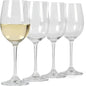 Martha Stewart Vivica 4-Pack White Wine Glass Set, 14 oz – Elegant Stemmed Wine Glasses for Entertaining, Durable Clear Glassware for Dining, Parties, or Everyday Use