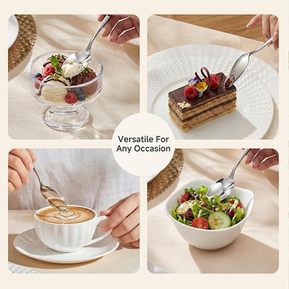 16-Piece Teaspoon Set, 18/10 Stainless Steel Dessert Spoons | Mirror Polished - Image 7