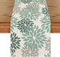 Artoid Mode Light Green Dahlia Floral Pinnata Spring Table Runner, Seasonal by ArtoidMode