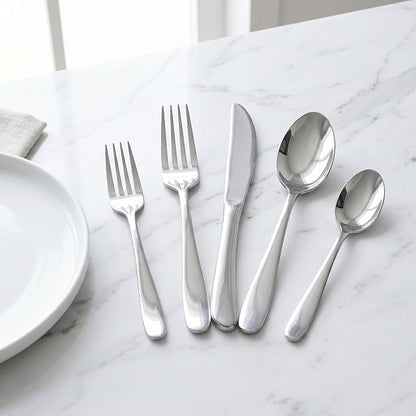 HaWare Silverware Set for 4, 20-Piece Stainless Steel Flatware, Heavy Duty | - Image 7