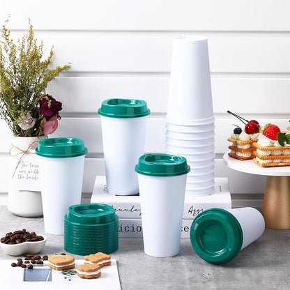 15 Pack Reusable Plastic Coffee Cups - Image 3