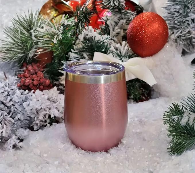 CHILLOUT LIFE 12 oz Stainless Steel Wine Tumblers 2 Pack - Image 9