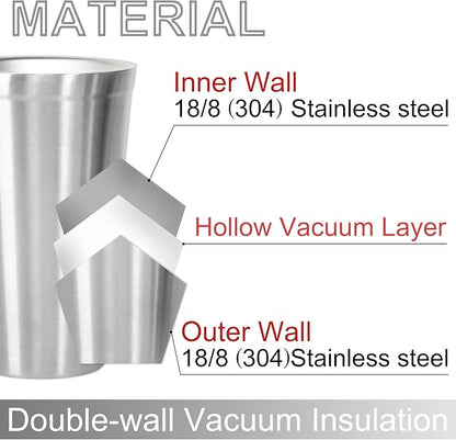 Youda Stainless Steel Double Walled Insulated Cups Stackable, Coffee Cup/Tea - Image 4