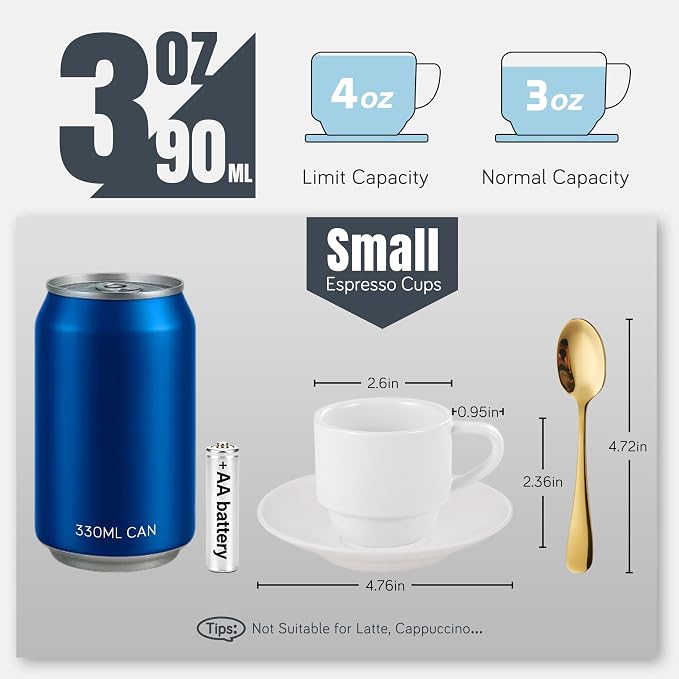 Lareina 3-Ounce Espresso Cups - Image 3