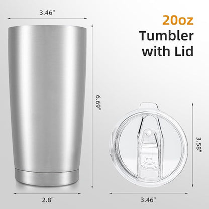 20oz Tumbler Bulk with Lid Stainless Steel Tumblers, 12 Pack | Leak Proof Lid - Image 5