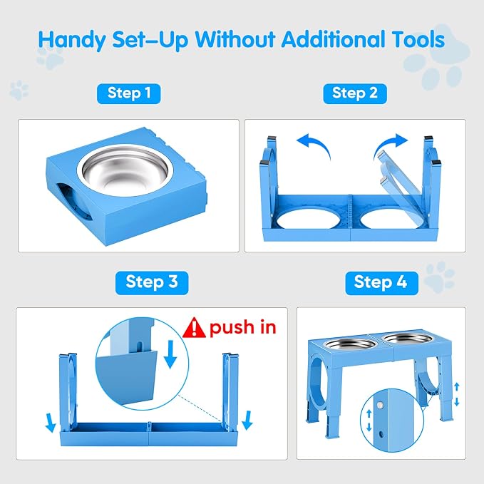 XIAZ Elevated Dog Bowls Large Breed Raised Dogs Bowl Stand Large/Medium Sized - Image 8