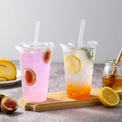 AOZITA 20 oz Clear Plastic Cups - Image 6