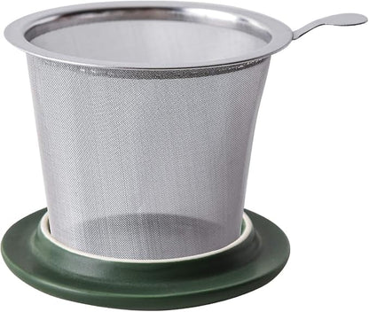 Yundu 12 OZ Matte Green Ceramics Teacup - Image 3