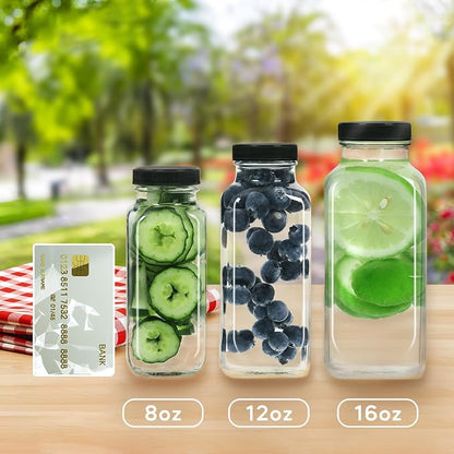 STARSIDE 8oz Glass Juice Bottles 12-Pack - Image 7
