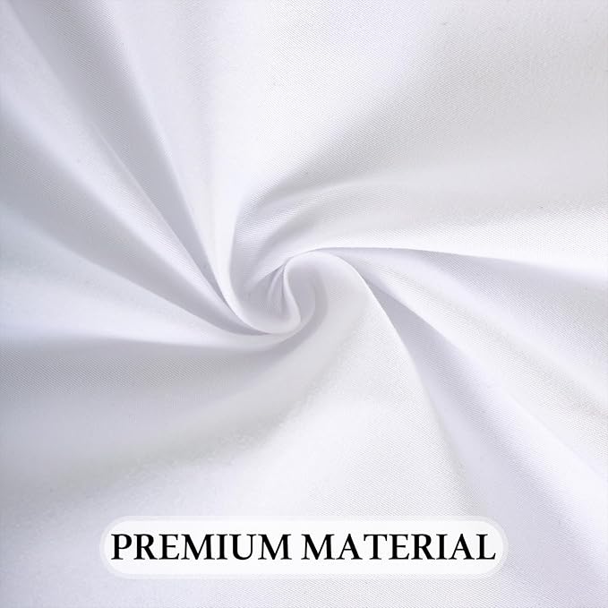 8 Pack White Square Tablecloth 70 x 70 Washable Polyester Table Cloth for Square or Round Tables, Wrinkle Resistant Fabric Decorative Covers for Dining Party Banquet Buffet and Wedding