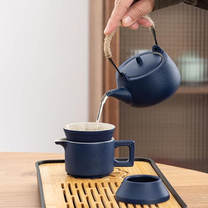 14-Piece Portable Ceramic Travel Tea Set - Image 5