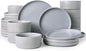 Famiware Star Ceramic Plates and Bowls Sets, Reactive Glaze Dishes by Famiware