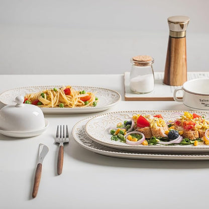 Serving Platters Set, Embossed Serving Trays - Image 9
